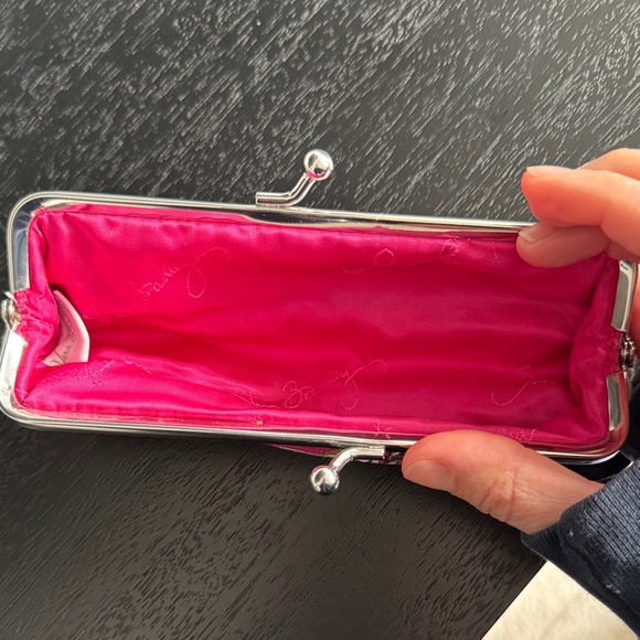 Vera Bradley Tea Garden Floral Pink Kiss lock Clutch Organizer - Picture 5 of 8